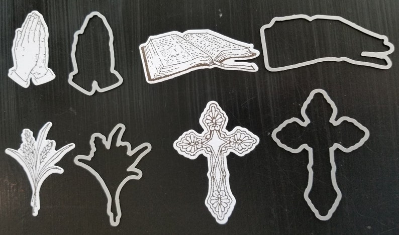 Praying Hands, GODS LOVE Silicone Stamp Set With Coordinating Framelits Dies Cross