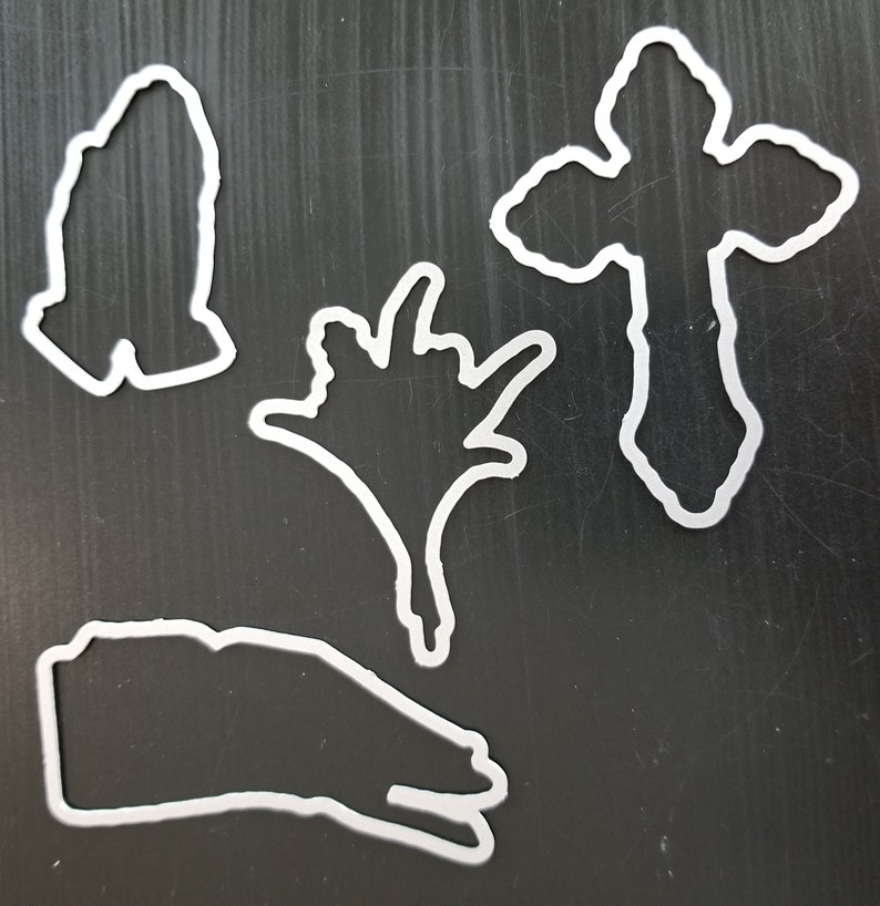 Praying Hands, GODS LOVE Silicone Stamp Set With Coordinating Framelits Dies Cross