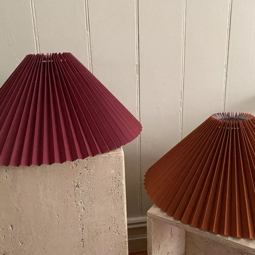Pleated Vinyl Lamp Shades DIY Pleated Lampshade Decorative Etsy Australia