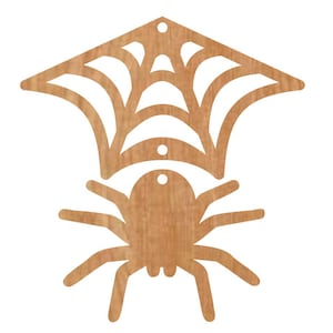 Spider Web | Wood or Acrylic Laser Cut Earring Blanks | Unfinished Cutouts | Bulk/Bundle/Sets/Group