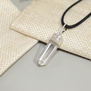 Natural Crystal Pendant,Healing Crystal, Healing Pendant, Chakra Crystal,Pencil Pendant, Crystal Bullet Pendant Point Pendant