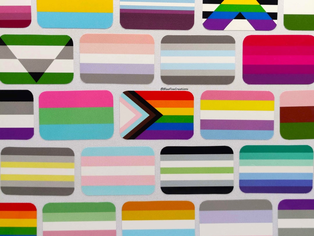 1x1.5in Sticker - LGBTQ+ Handmade Pride Flag Vinyl Stickers - Etsy