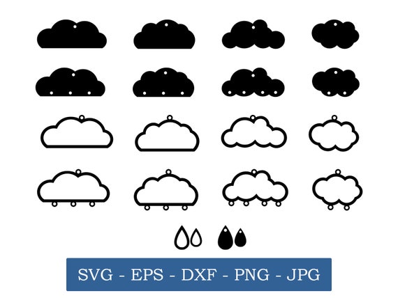 Download Earring Svg Bundle Cloud Earrings Svg Pendant Svg Earring Etsy