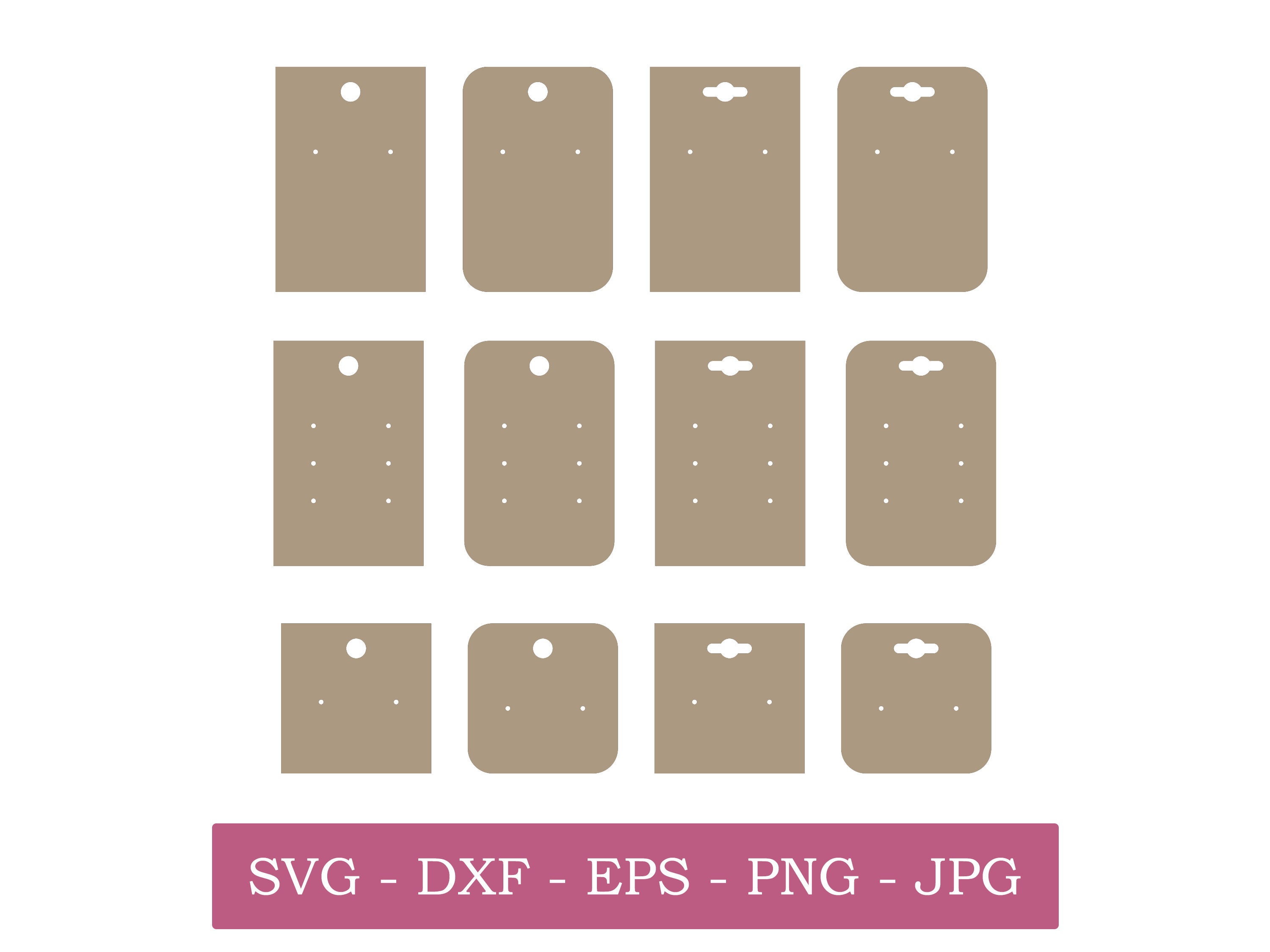 Earring cards svg custom earring card Etsy