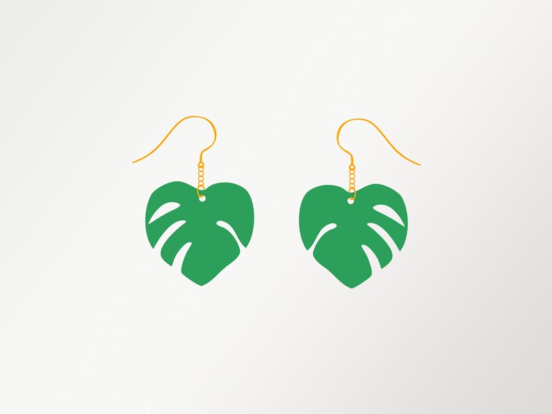 Download Earring SVG files Tropical leaf svg Minimalist earrings | Etsy