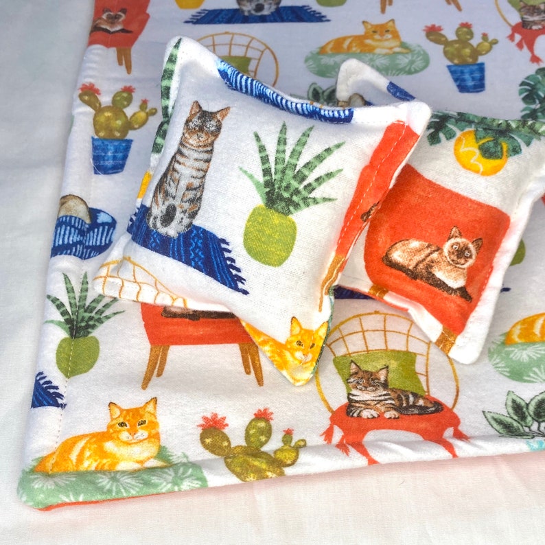 Succulent Crinkle Cat Mat Crinkle Blanket for Cat Catnip Cat Etsy