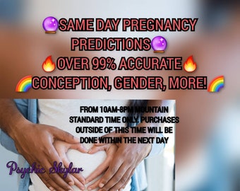 PREGNANCY readings - Same Day - Multiple Options