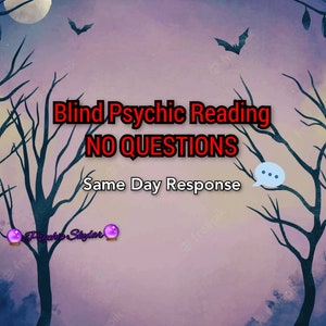 Blind Psychic Reading - NO questions tarot oracle same day same hour intuition