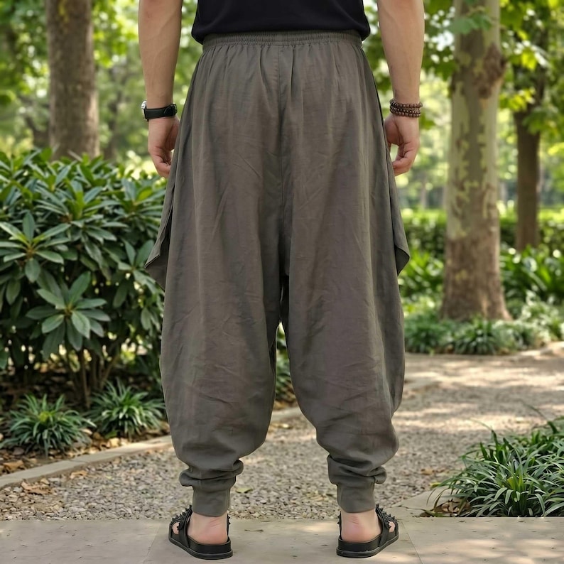 Haremshose für Männer, Haremshose, Haremshose, Mittelalter Hose, Larp Kostüm, Ren Faire Outfit Grey