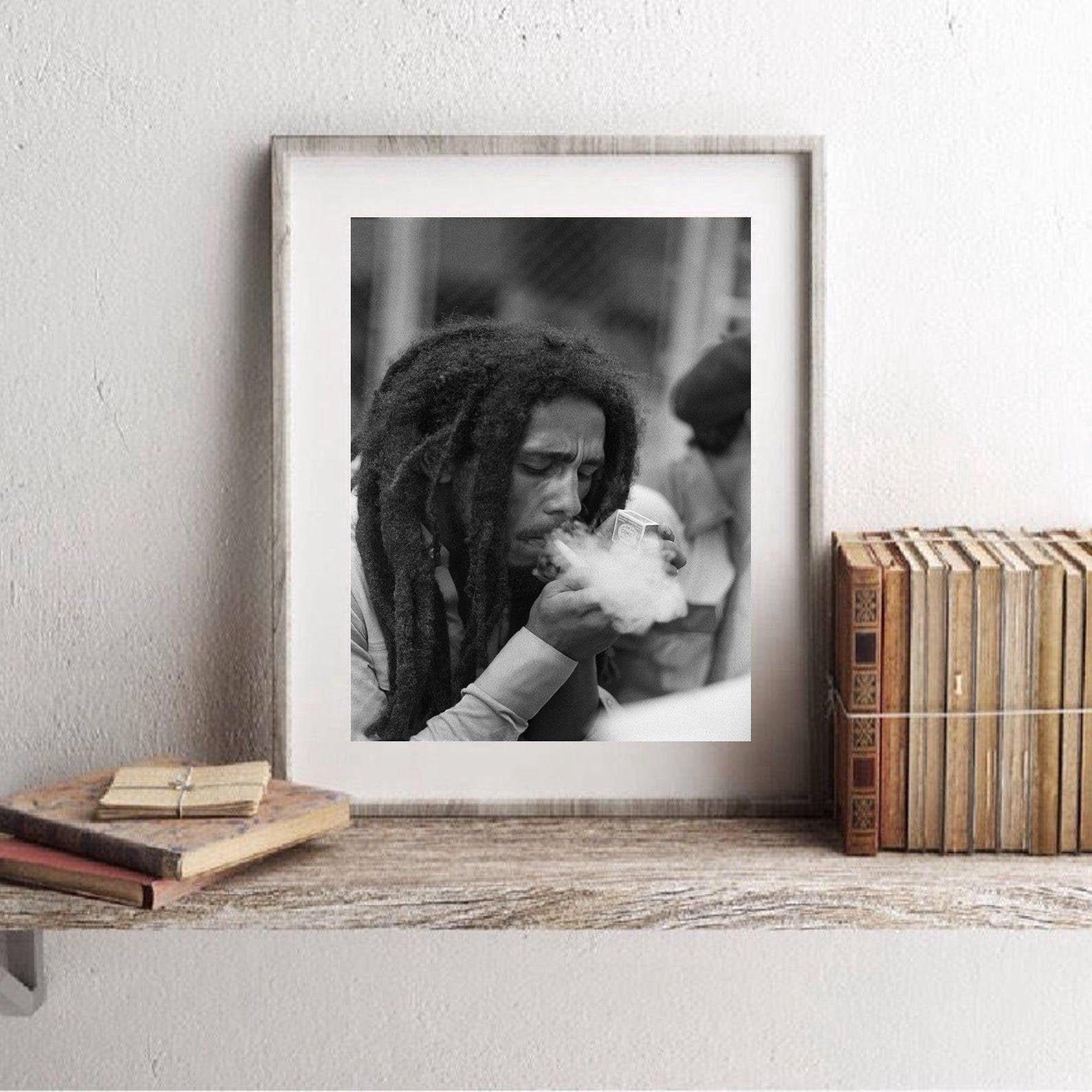 Black and White Bob Marley Poster Bob Marley Print Reggae | Etsy