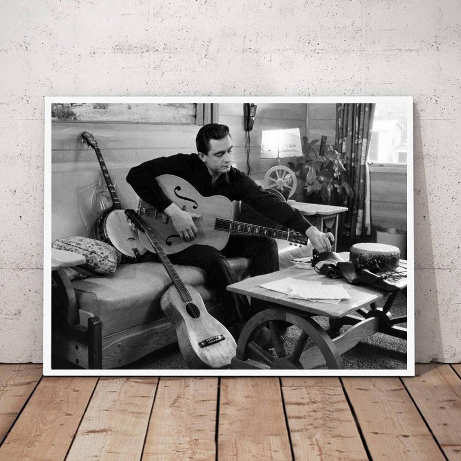 Johnny Cash Wall Art Johnny Cash Poster Johnny Cash Print Etsy