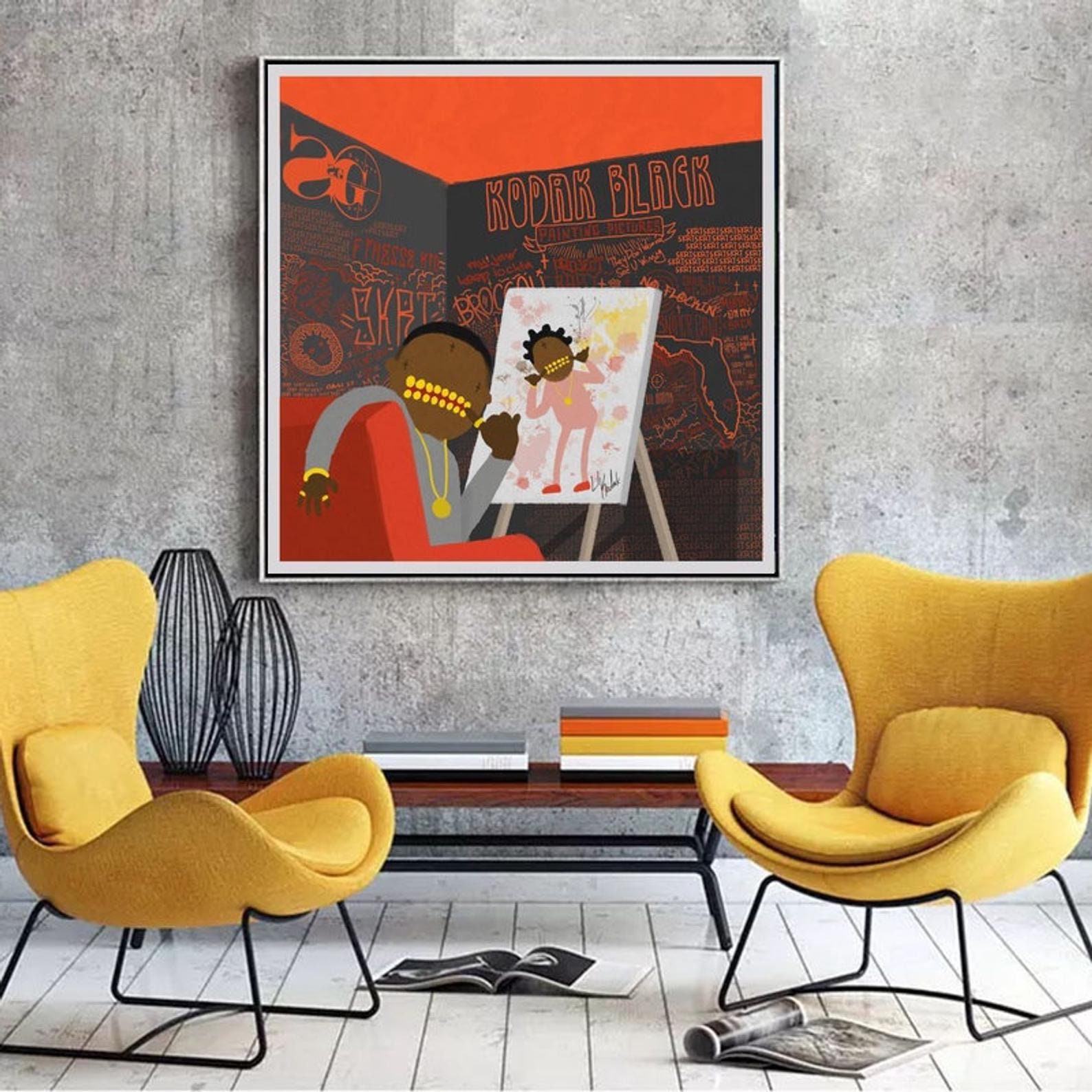 Kodak Black Painting Pictures Poster 2017 Album Hip Hop Cover Etsy