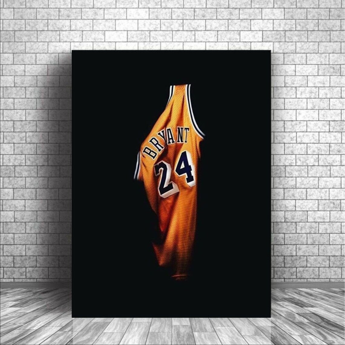Kobe Bryant Basketball Jersey Poster Kobe Bryant Poster Etsy