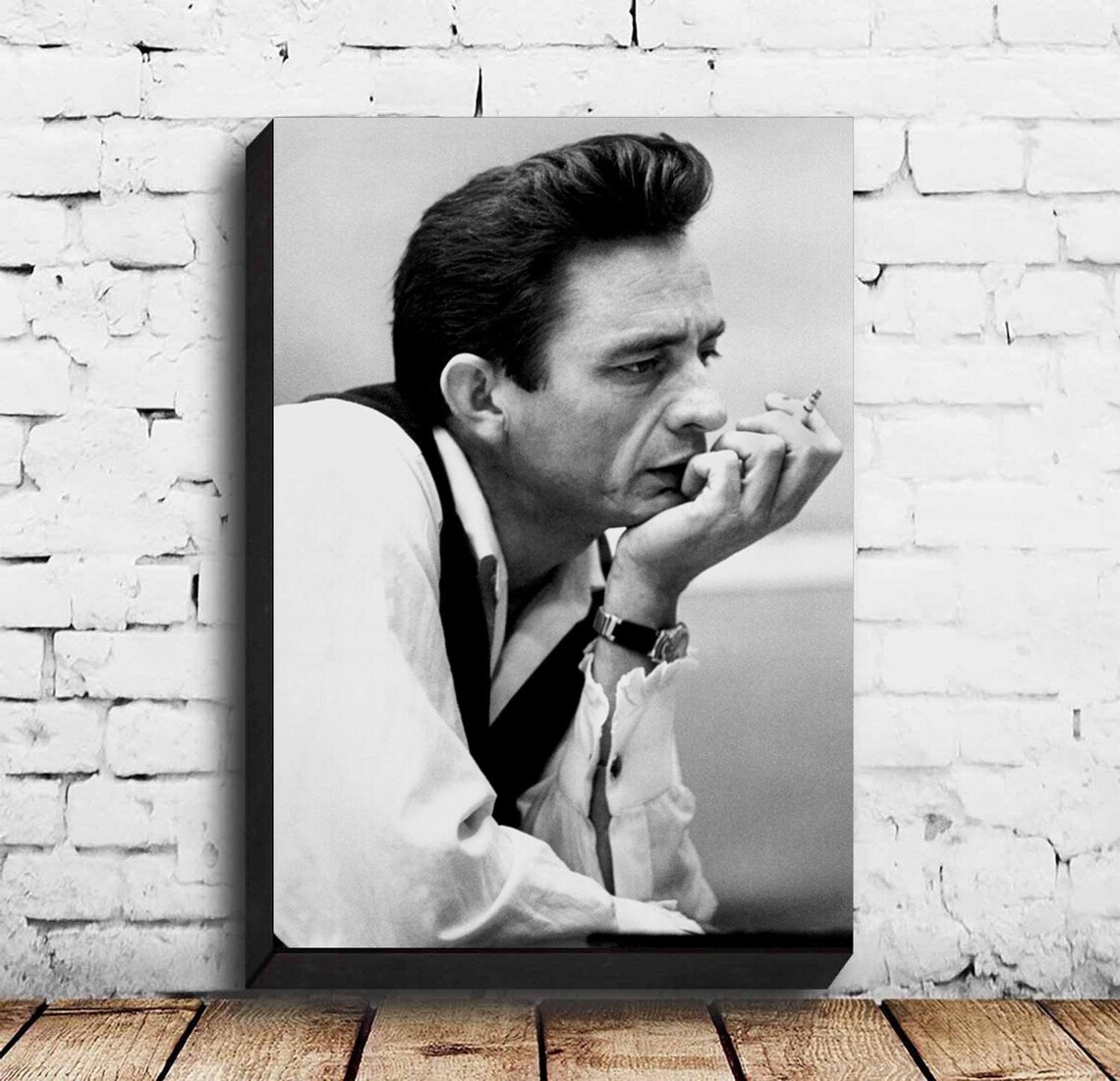 Johnny Cash Portrait Johnny Cash Poster Johnny Cash Print | Etsy