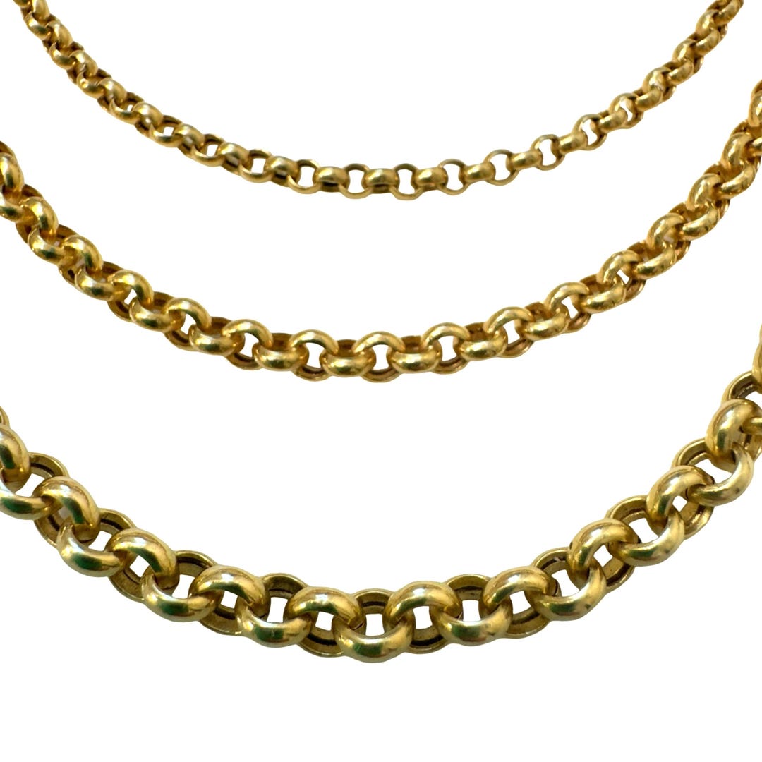 The Classic 14K Gold Rolo Chain - Etsy