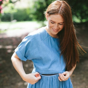 Denim Look Nursing Dress - Etsy