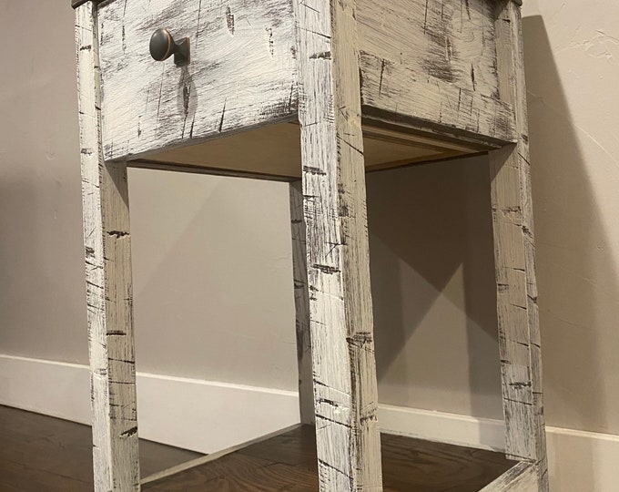 Rustic Concealment Nightstand Table/ Rustic Concealment End Table/ Concealment Table Etsy