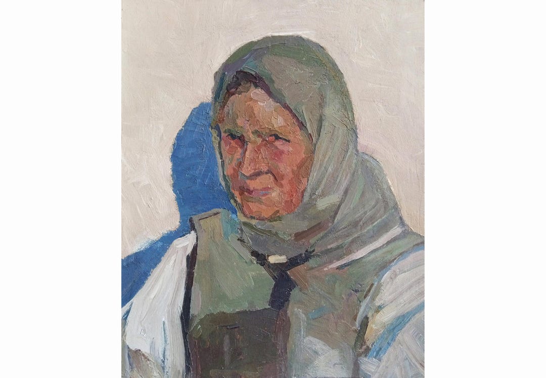 FEMALE PORTRAIT, Original Oil Painting by Ukrainian Artist Portrait of ...