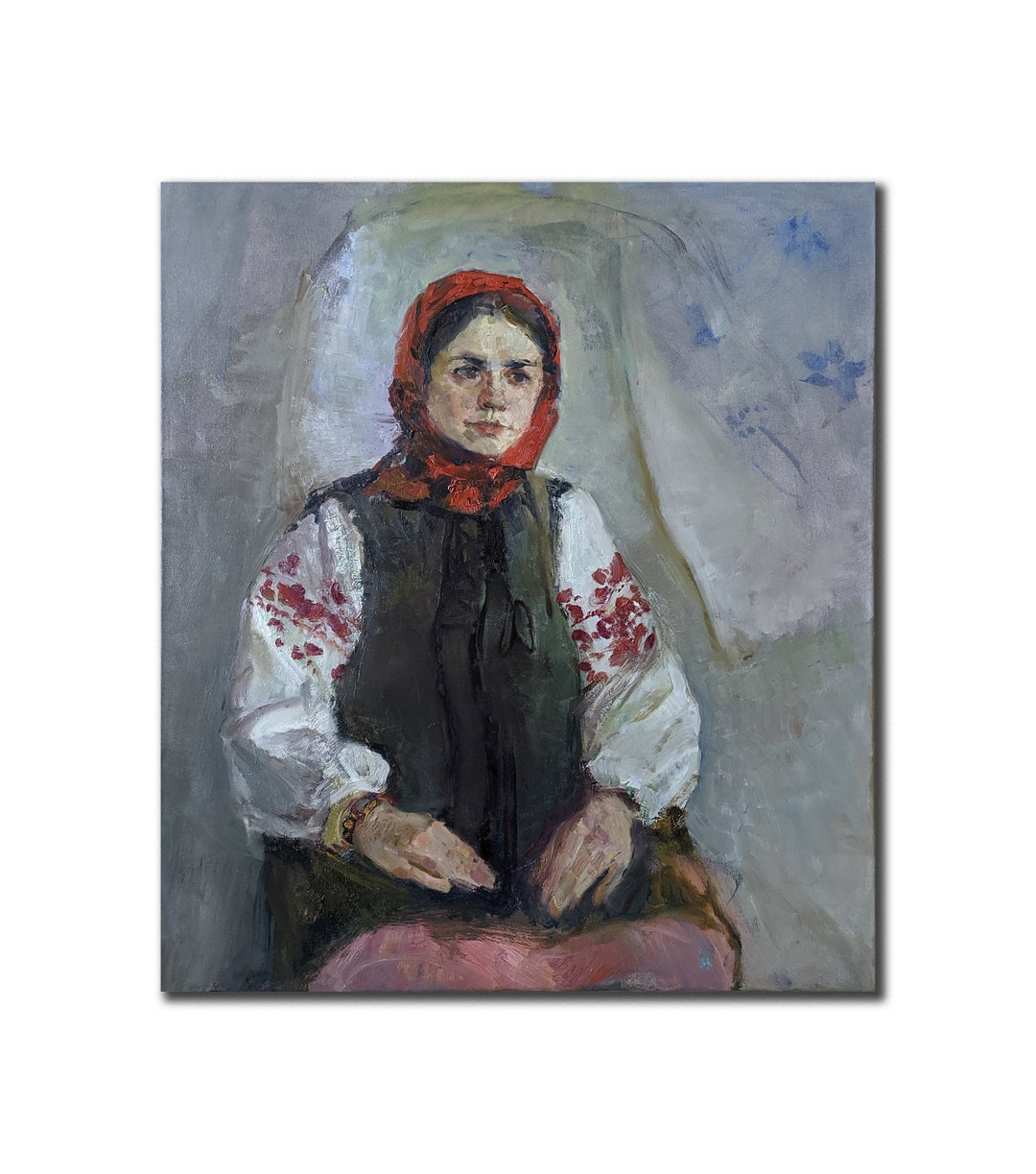 PORTRAIT PAINTING Original Oil Painting on Canvas by Soviet Ukrainian ...