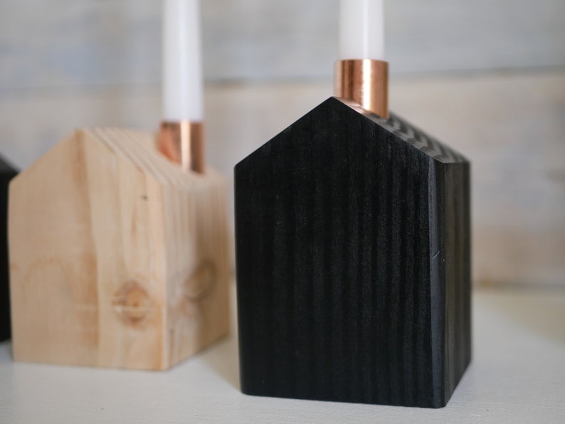 Wooden House Candle Holder Reclaimed Wood Candle Holder Etsy