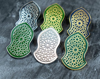Spilla Distintivo Nalain Paak Shareef Con Diamanti - Milad Un Nabi, Islamico