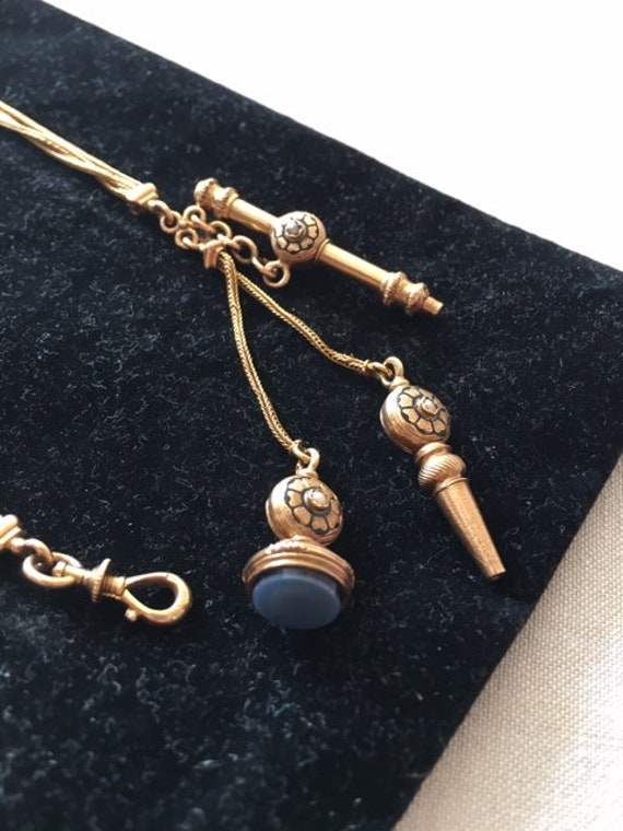 18-karat gold chatelaine
