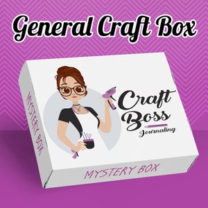 Craft Mystery Box, Creative Journaling Box, Blind Box, Scrapbooking Embellishment Box, Junk Journaling, Crafters kit, Vintage Ephemera, Gift