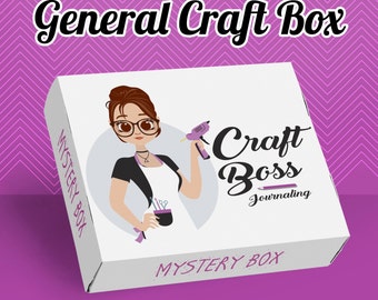 Craft Mystery Box, Creative Journaling Box, Blind Box, Scrapbooking Embellishment Box, Junk Journaling, Crafters kit, Vintage Ephemera, Gift