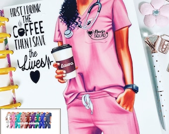 Nurse Coffee Planner and Dashboards, Cover Set for Happy Planner, Nurses Life, Doctors Life, Personalization for your squad, Accessories,