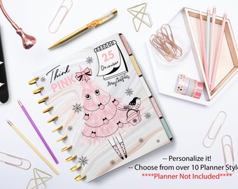 Pink Christmas Planner Cover Set/Dashboards: Pinkaholic Theme Christmas Gift