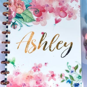Floral Personalized Planner Cover set, Covers for Happy Planner, Fashionista, Notebook, Planner, Accessories, Custom, Planner Dashboards