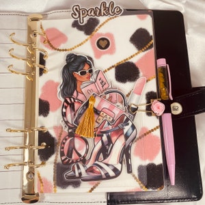 Glam Girl loaded pocket dashboard page marker,  planner bookmark, planner accessories, Happy Planner, die cuts, Handmade, Gift