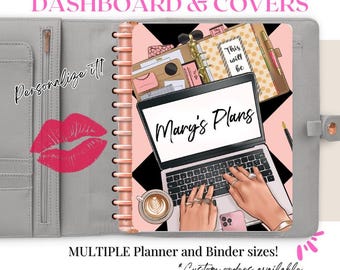 Set met plannercovers voor meisjes: gepersonaliseerde planner-dashboards cadeau