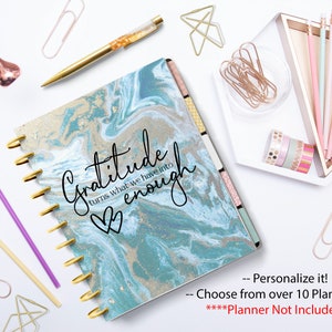 Blue Marble Grateful Planner Cover: Personalized Faith Dashboard  Gift