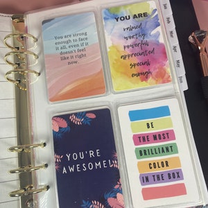 Journal Kartenhalter, Journal Dashboard, Visitenkartenhalter, Inspirierender Kartenhalter für A5 Journal Karten, Geschenk für Sie