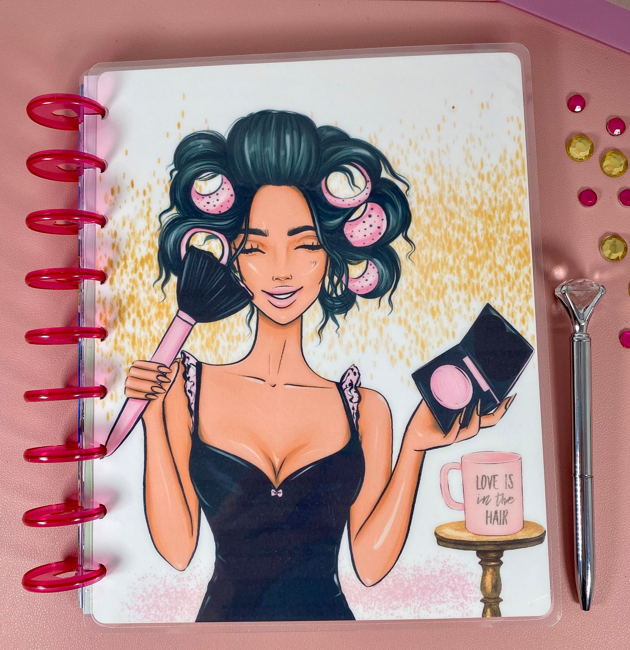 Fashionista Planner Cover Set/Dashboards: Hair Stylist Theme, Personalized