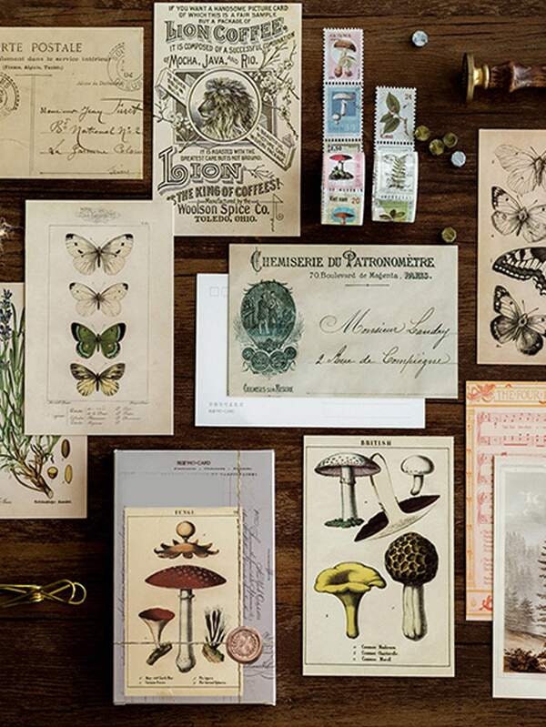 ephemera pack vintage stickers junk journals art etsy