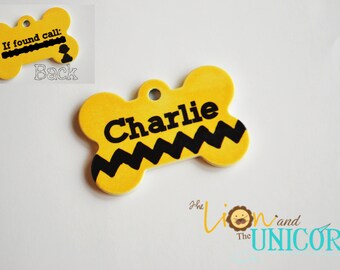 peanut shaped dog tag