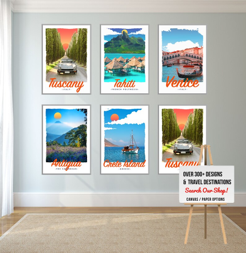 Ibiza Spain Retro Vintage Style Travel Poster or Canvas Picture