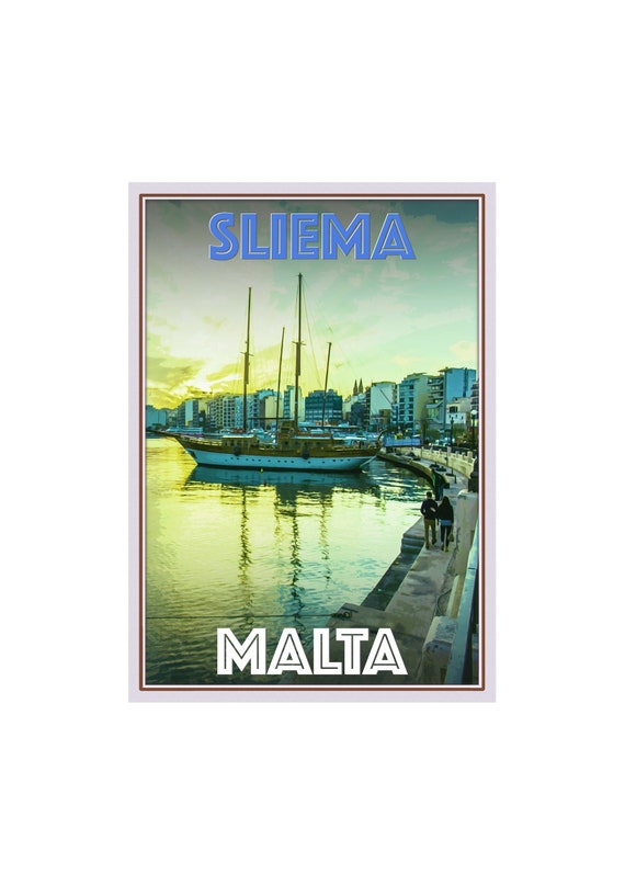Vintage Malta Island of History Tourism Poster Print A3//A4
