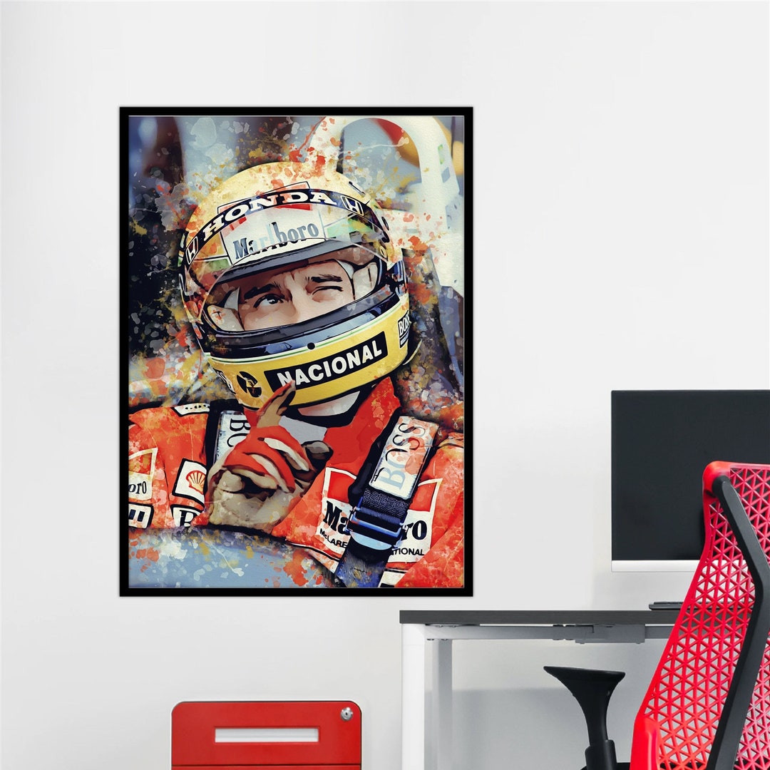 Ayrton Senna F1 Inspired Motorsport Wall Art Sports Car Etsy UK