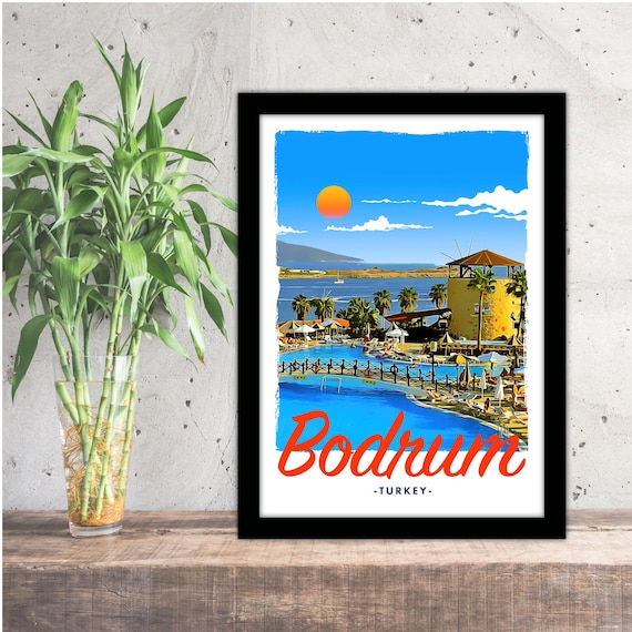 Retro Vintage Style Travel Poster or Canvas Picture Antalya Turkey