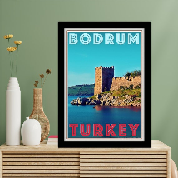 Art Deco Travel Posters Lovely Vintage Retro Holiday Tourism Bodrum Turkey