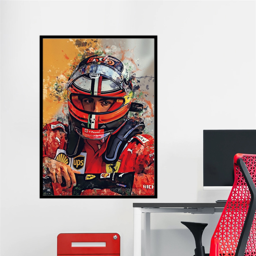 Carlos Sainz F1 Inspired Motorsport Wall Art Sports Car Etsy