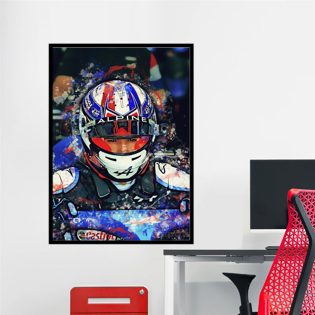 Esteban Ocon F1 Inspired Motorsport Wall Art Sports Car Etsy