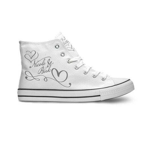 Just Married grey Converse Chucks or shops Canvas Sneaker (white) - customizable with your data