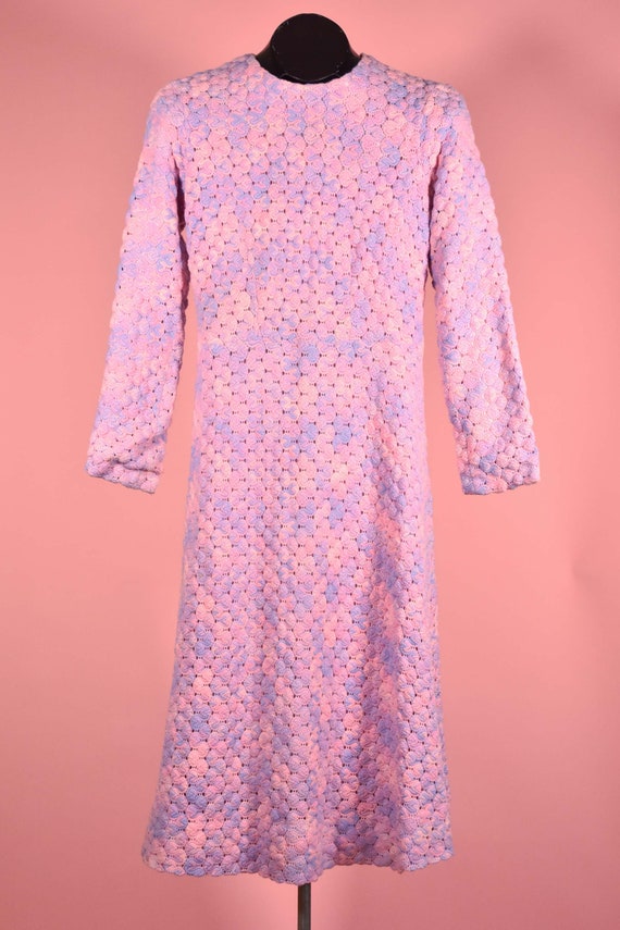 Vintage Handmade 1970s Bubblegum Pink and Lavender