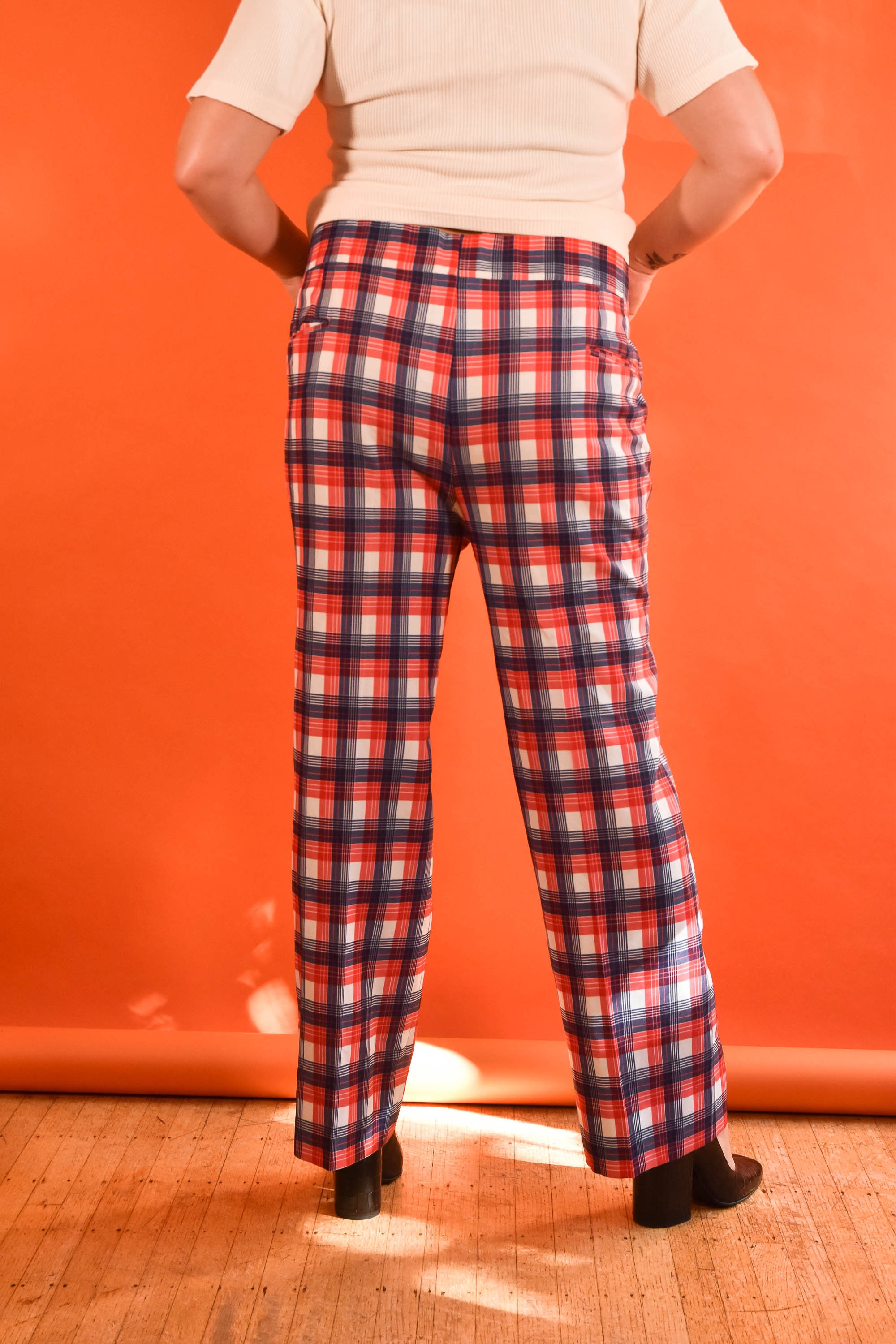 Red & Blue 1970s Vintage Plaid Golf Pants Size XL - Etsy Canada