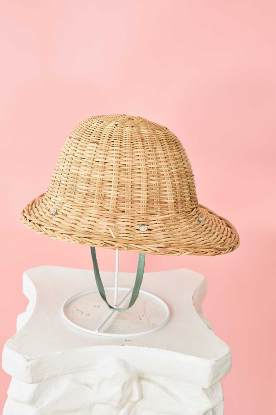 Vintage Wicker Hat Vintage Pith Helmet 