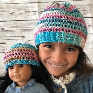 Pink/Teal/Orange Dolly & Me Hat